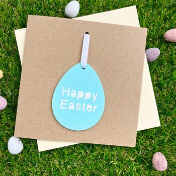 Happy Easter Acrylic Egg Decoration Card, 4 of 4