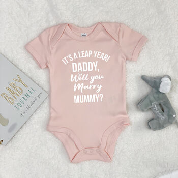 Daddy Will You Marry Mummy Leap Year Proposal Babygrow, 2 of 6
