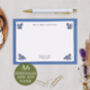 Blue Floral Personalised Address Note Cards A6 Notecard Set, thumbnail 3 of 6