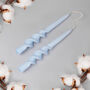 G Decor Sky Blue Set Of Two Hand Dipped Dinner Candles, thumbnail 1 of 4