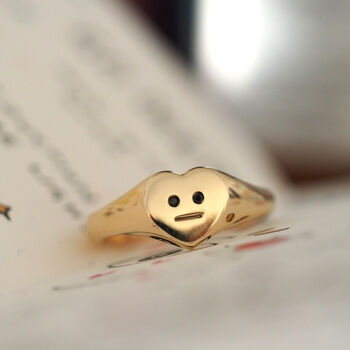 Heart Face Signet Ring, 12 of 12