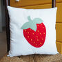 Punchneedle Strawberry Cushion, thumbnail 5 of 5