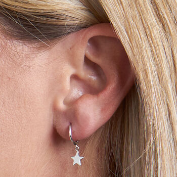 Star Sleeper Earrings Silver, 2 of 3