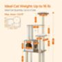 Cat Tree 165 Cm Modern Cat Tower Washable Cat Furniture, thumbnail 11 of 12