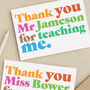 Personalised Thank You Teacher Card, thumbnail 1 of 2