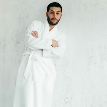 Men's Linen Robe, 11 of 12