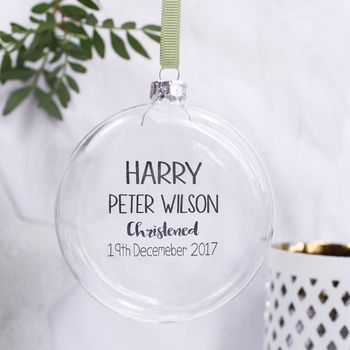 Personalised Christening Bauble For Boys And Girls, 7 of 7