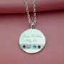 Special Birthstone Engraved Disc Necklace, thumbnail 2 of 3