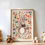 Woodland Bunny Nursery Print, thumbnail 1 of 9