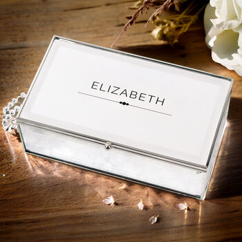 Personalised Classic Mirrored Jewellery Box, 3 of 8