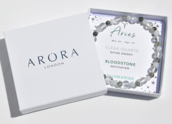Aries Zodiac Crystal Bracelet Birthday Gift For Her, 5 of 7