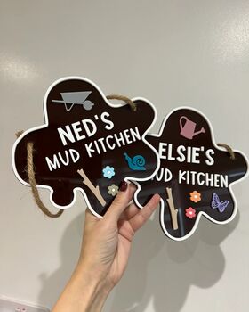 Personalised Mud Kitchen Sign: Outdoor Play Cafe Accessory, 2 of 5