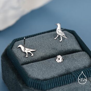 Sterling Silver Seagull Bird Stud Earrings, 7 of 12