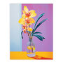 Optimistic Orchids Vibrant Yellow Floral Wall Art Print, thumbnail 6 of 6