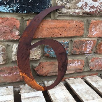 Large Rusted Metal House Numbers, 8 of 11