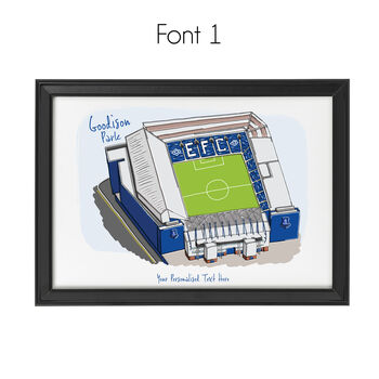 Personalised Everton Stadium Print, Goodison Park, 2 of 6