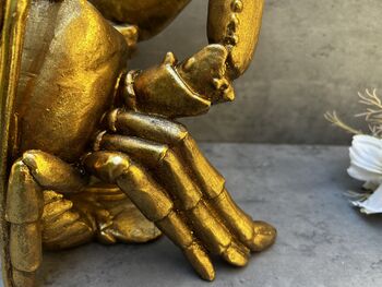 Drunken Lobster Wine Bottle Holder Gold Freestanding, 10 of 12