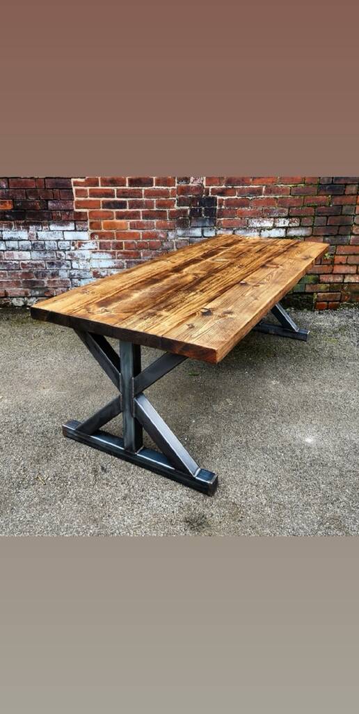 Reclaimed Industrial Union Dining Table, 1 of 2