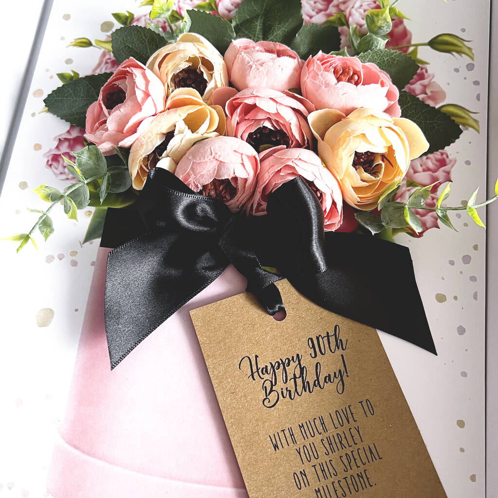 Scented Silk Peony's 90th Birthday Card For Her By The Luxe Co ...