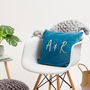 Personalised Couples Initials Velvet Cushion, thumbnail 1 of 7