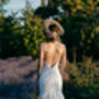 Ivory Macramé Lace Boho Wedding Dress With Open Back And Train, thumbnail 2 of 12