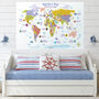 Kids World Map Wall Sticker With Child's Name, thumbnail 1 of 3