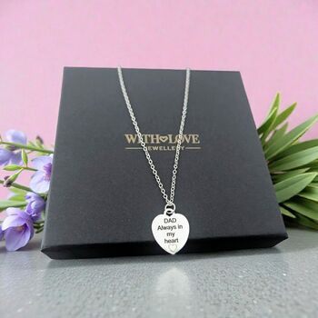 Personalised Photo Engraved Heart Necklace, 7 of 12
