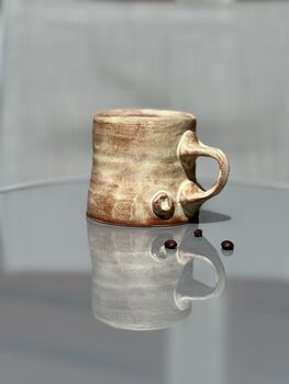 Handmade Porcelain Mug Sandstone Matte Finish, 280ml Artisan Ceramic Cup, 4 of 5