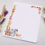 A5 Letter Writing Paper With Flower Border And Swan, thumbnail 3 of 4