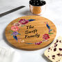 Personalised Family Serving Board Summer Flowers, thumbnail 1 of 2