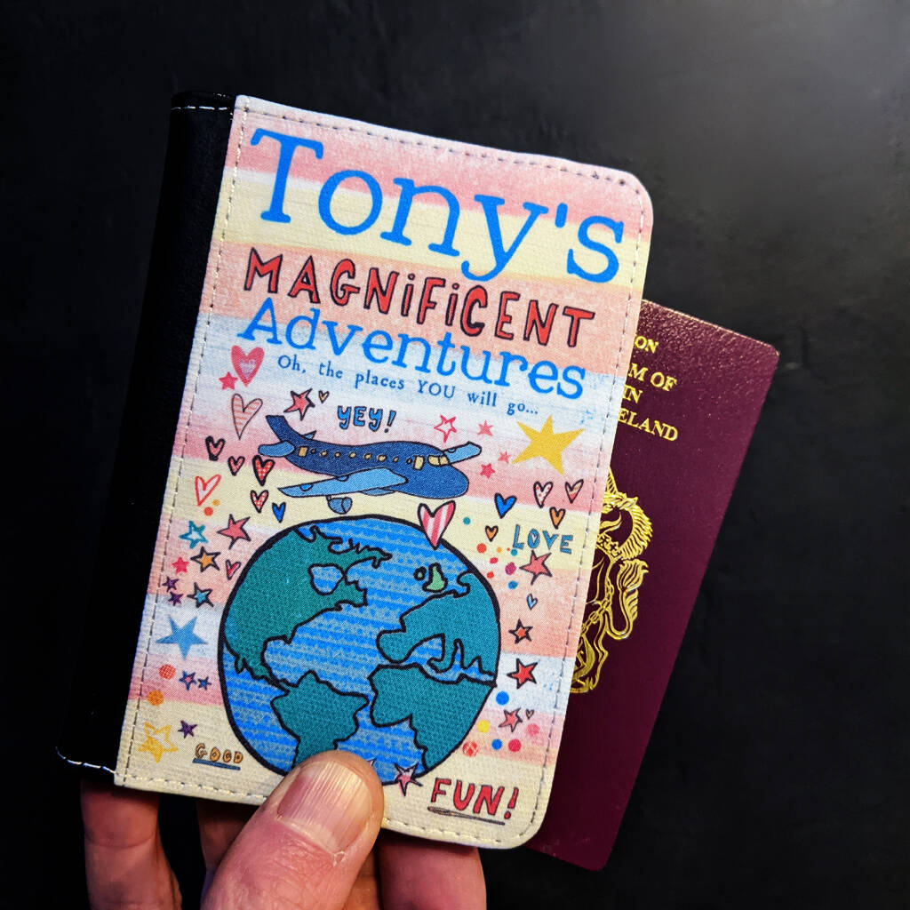 Personalised Travelling The World Passport Holder, 1 of 9