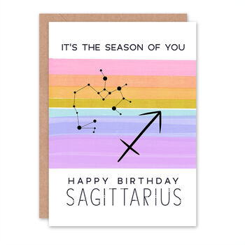 Astrological Sagittarius Birthday Card, 2 of 2