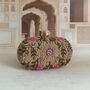 Gold Oval Clutch Bag, thumbnail 1 of 10