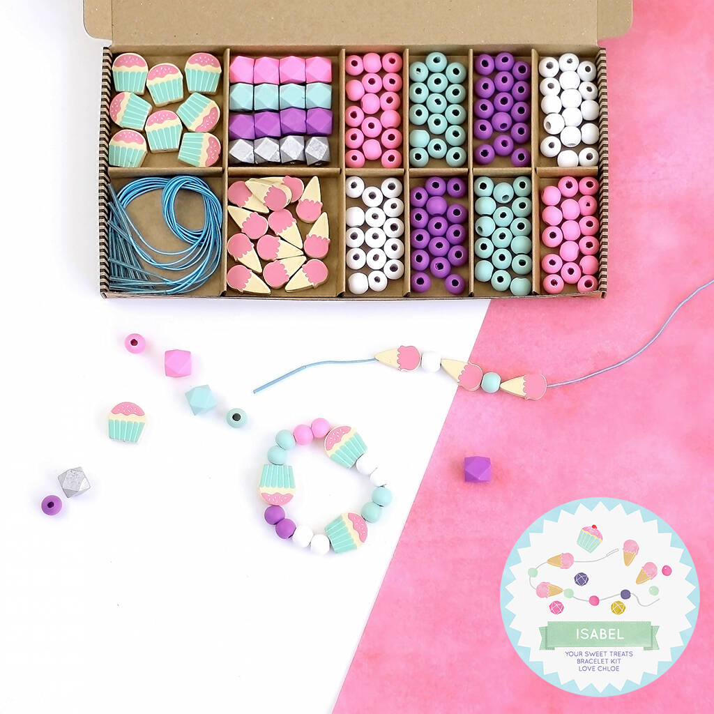Personalised Sweet Treats Bracelet Making Kit By Cotton Twist