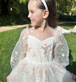 Elizabeth Ivory White Party Or Flower Girl Dress, 5 of 6