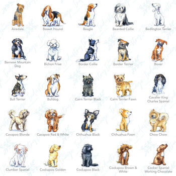Dog Breed Walk Beside Us Ceramic Heart Over 90 Breeds, 6 of 10
