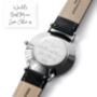 Personalised Handwriting His And Hers Black Leather Watch, thumbnail 3 of 7