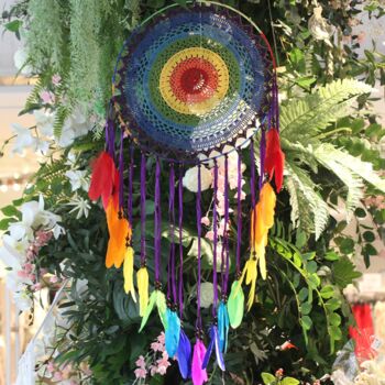 Extra Large Rainbow Macrame Dream Catcher Wall Decor Gifts For Friend, 2 of 6