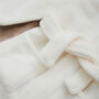 Personalised Biscuit Bear Ivory Fleece Robe, thumbnail 3 of 5