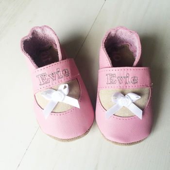 Personalised Bow Christening Shoes, 6 of 9