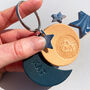 Personalised Leo Star Sign Leather Keyring, thumbnail 4 of 6