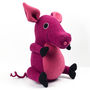 Pig Wool Soft Toy Large And Personalised, thumbnail 6 of 8