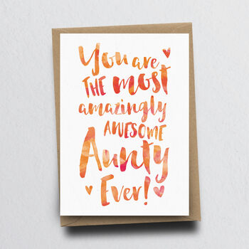 'The Most Amazingly Awesome Auntie' Greeting Card, 2 of 3