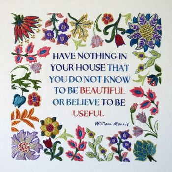 William Morris Beautifully Quote Embroidery Kit, 5 of 7