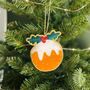 Personalised Beaded Christmas Pudding Decoration, thumbnail 2 of 2