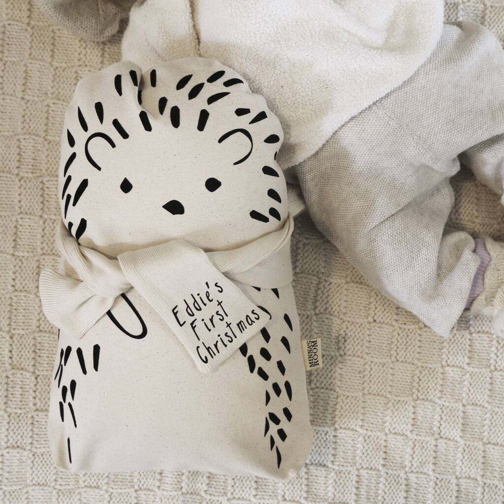 Personalised Baby And Child Hedgehog Cushion With Name By Minna S