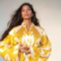 Silk Yellow Handmade Kimono, thumbnail 4 of 5