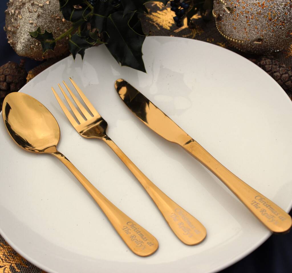 Christmas Party Personalised Cutlery Set, 1 of 5