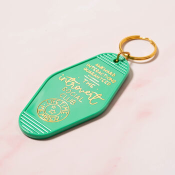 'The Introvert Social Club' Motel Style Keyring, 2 of 4