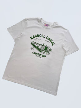 'As Seen On Tv' Ragdoll Canal Cruises Ltd Screen Printed T Shirt, 4 of 4